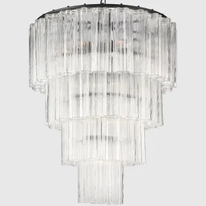 Taklampe - Fontaine Chandelier 4-layer Sort/Klar