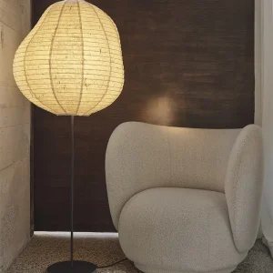 Gulvlampe - Kurbis Tall Natur/Sort